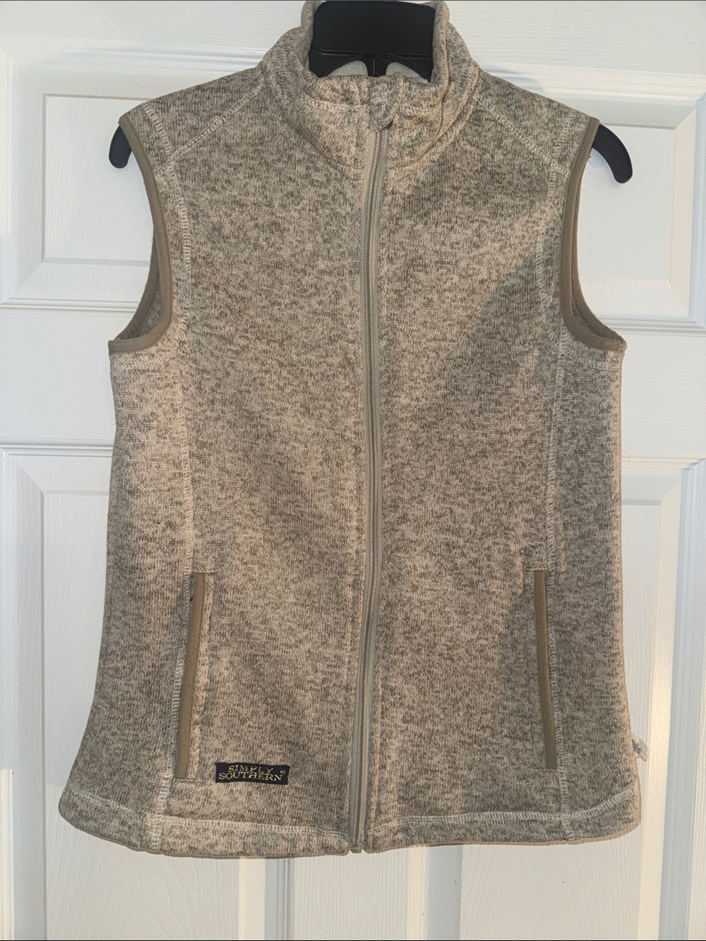SIMPLY SOUTHERN Cream Heathered Fleece Vest